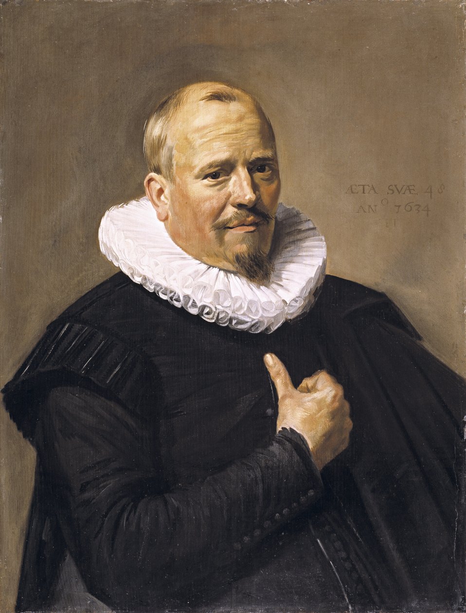Férfi portré, 1634 (olaj, tölgyfa tábla) alkotó: Frans Hals