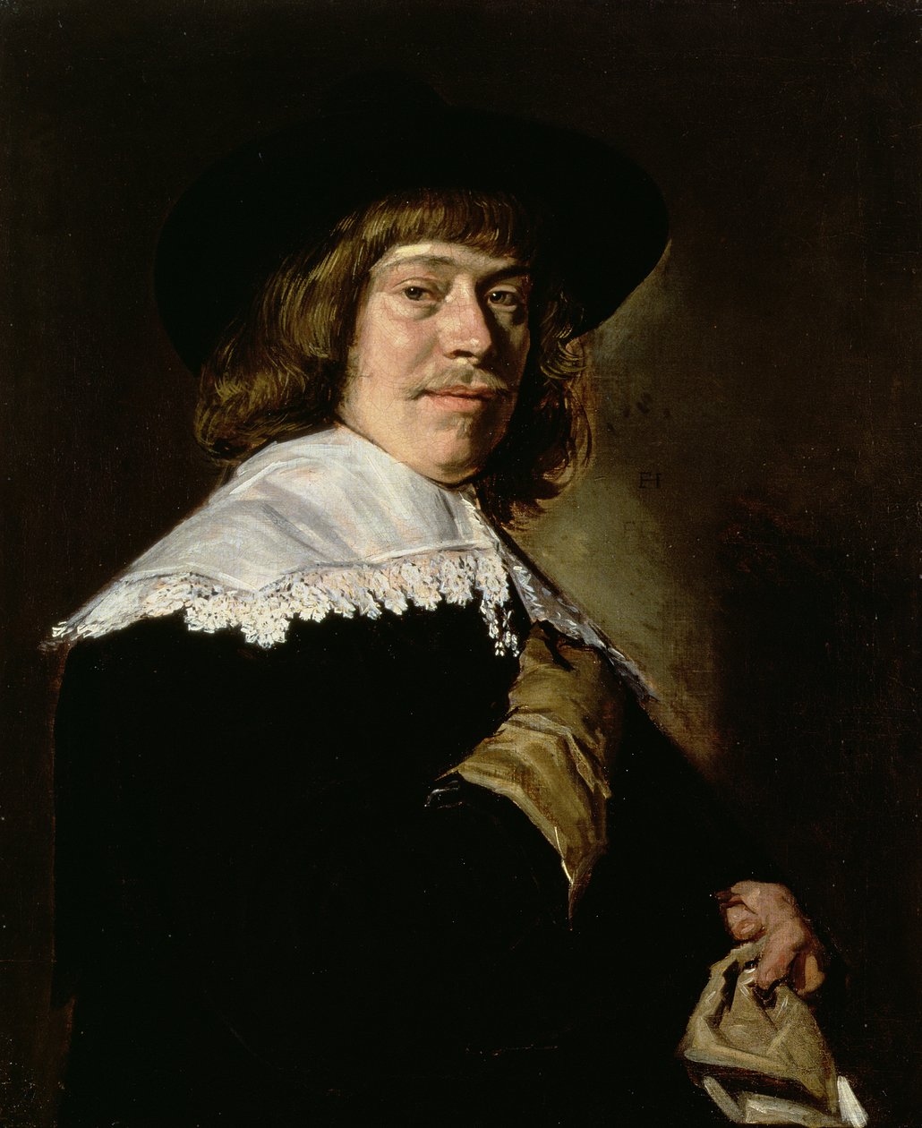 Fiatalember portréja kesztyűvel, 1640 körül (olaj, vászon) alkotó: Frans Hals