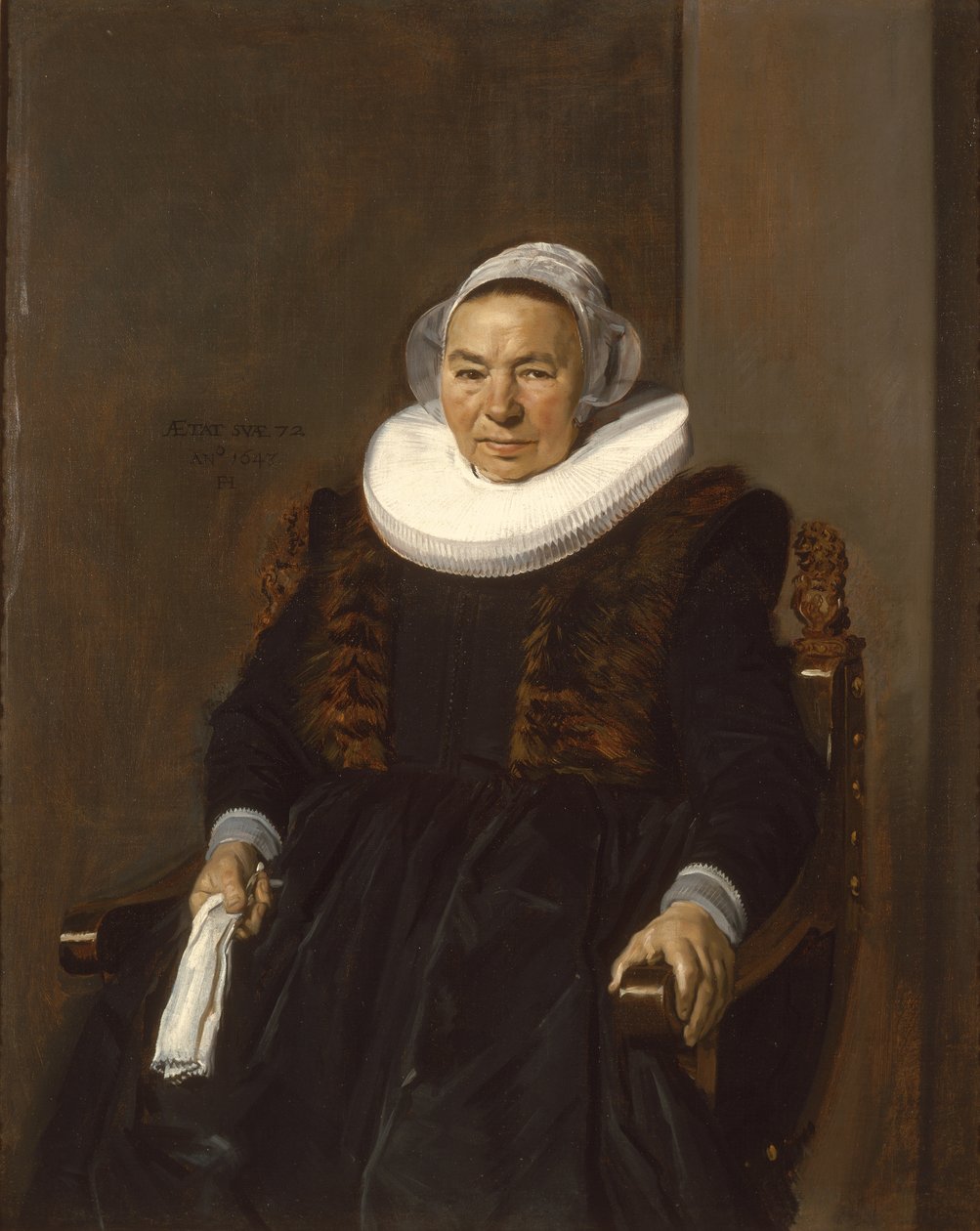 Egy idős nő portréja, hagyományos nevén Mevrouw Bodolphe, 1643 alkotó: Frans Hals