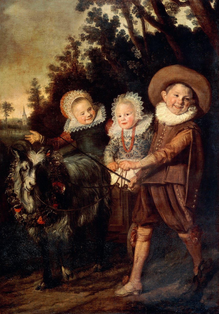 Három gyermek kecskekocsival, 1620 körül (olaj, vászon) alkotó: Frans Hals