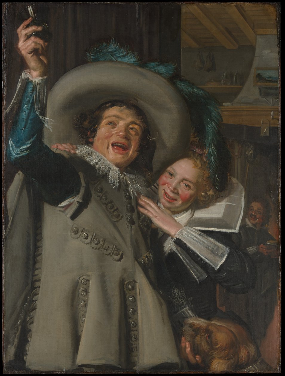 Fiatal férfi és nő egy fogadóban alkotó: Frans Hals