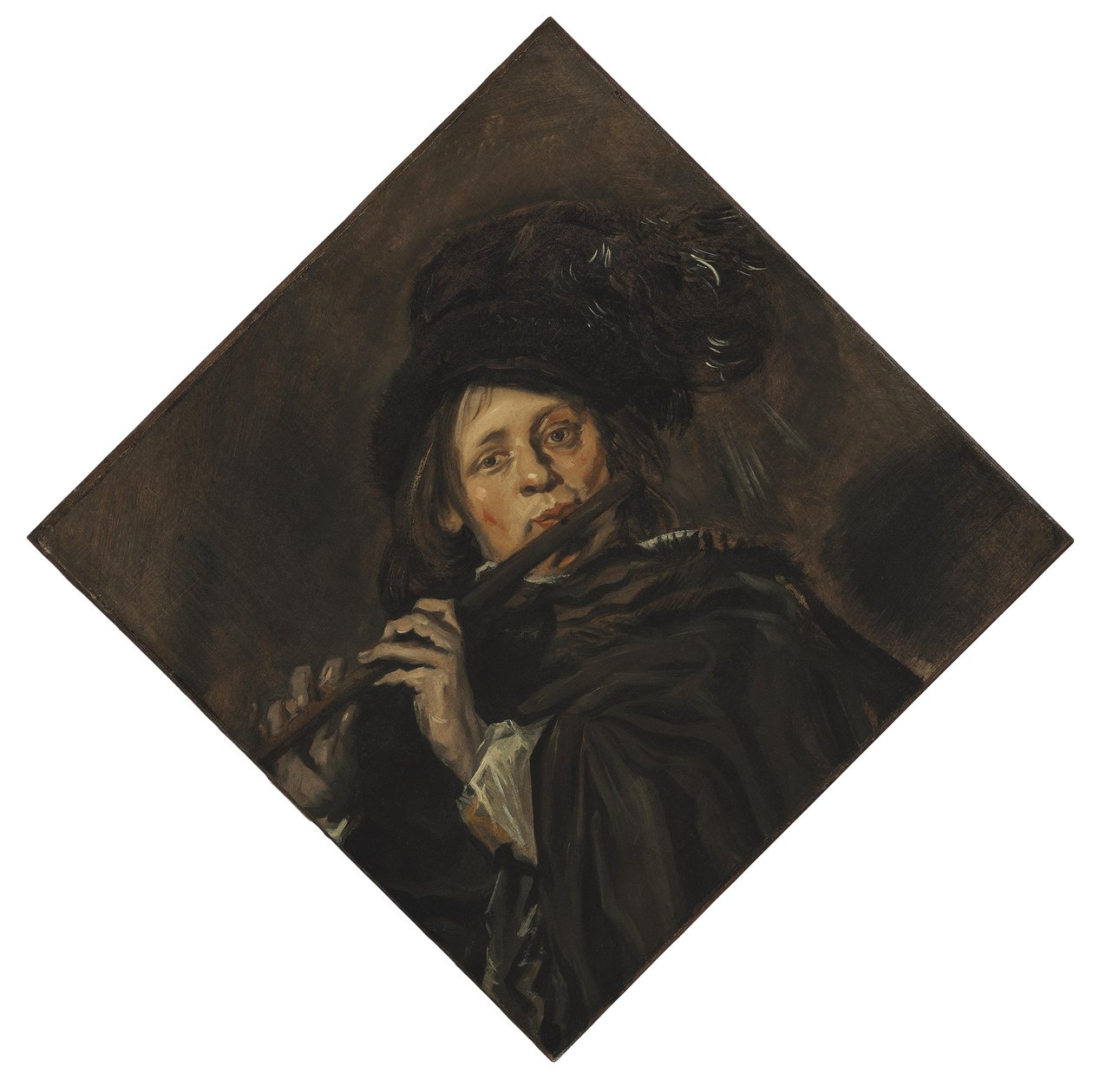 Fiatal férfi furulyázik alkotó: Frans Hals