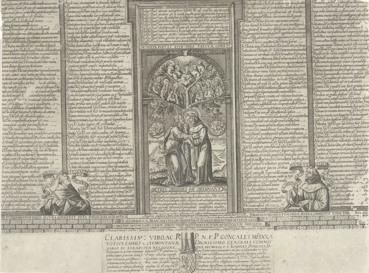 Krisztus és Szent Ferenc a szentek fájánál alkotó: Frans Heylan