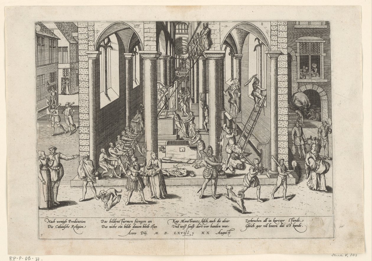 Ikonoklasz, 1566 5. sorozat: Holland események, 1566-1570 (sorozat címe) alkotó: Frans Hogenberg