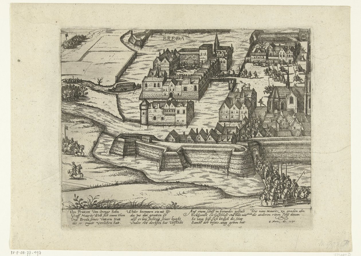 Breda elfoglalása, 1590 alkotó: Frans Hogenberg