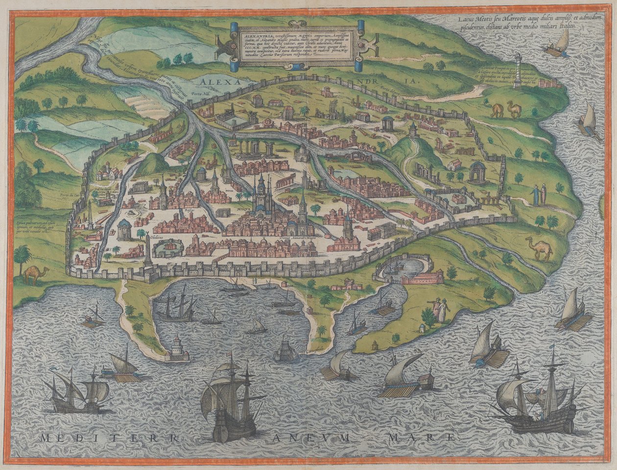 Alexandria térképe, 1575 alkotó: Frans Hogenberg