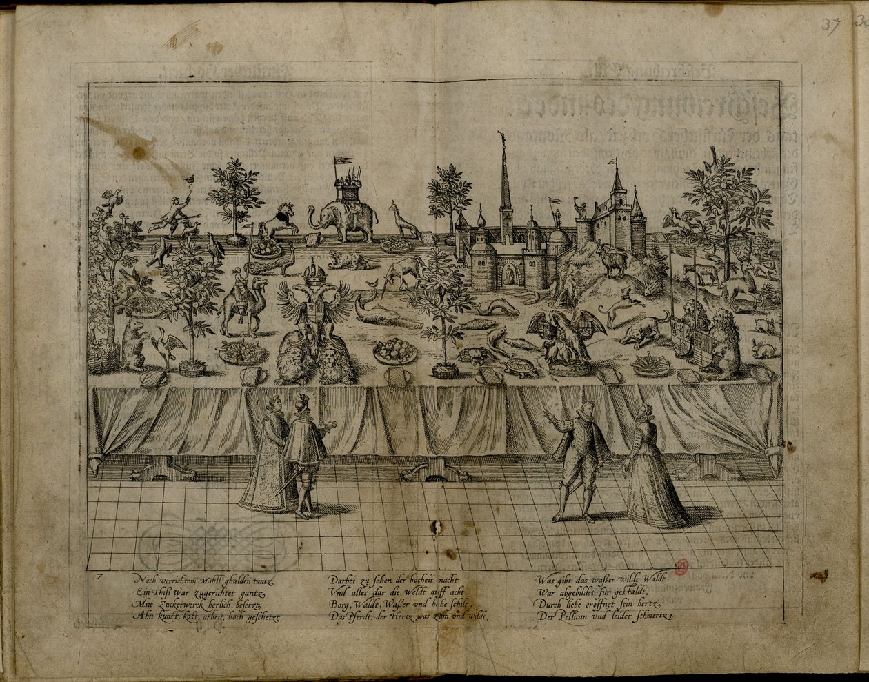 János Vilmos Jülich-Cleves-Berg herceg és Badeni Jakobea esküvője, 1585 alkotó: Frans Hogenberg