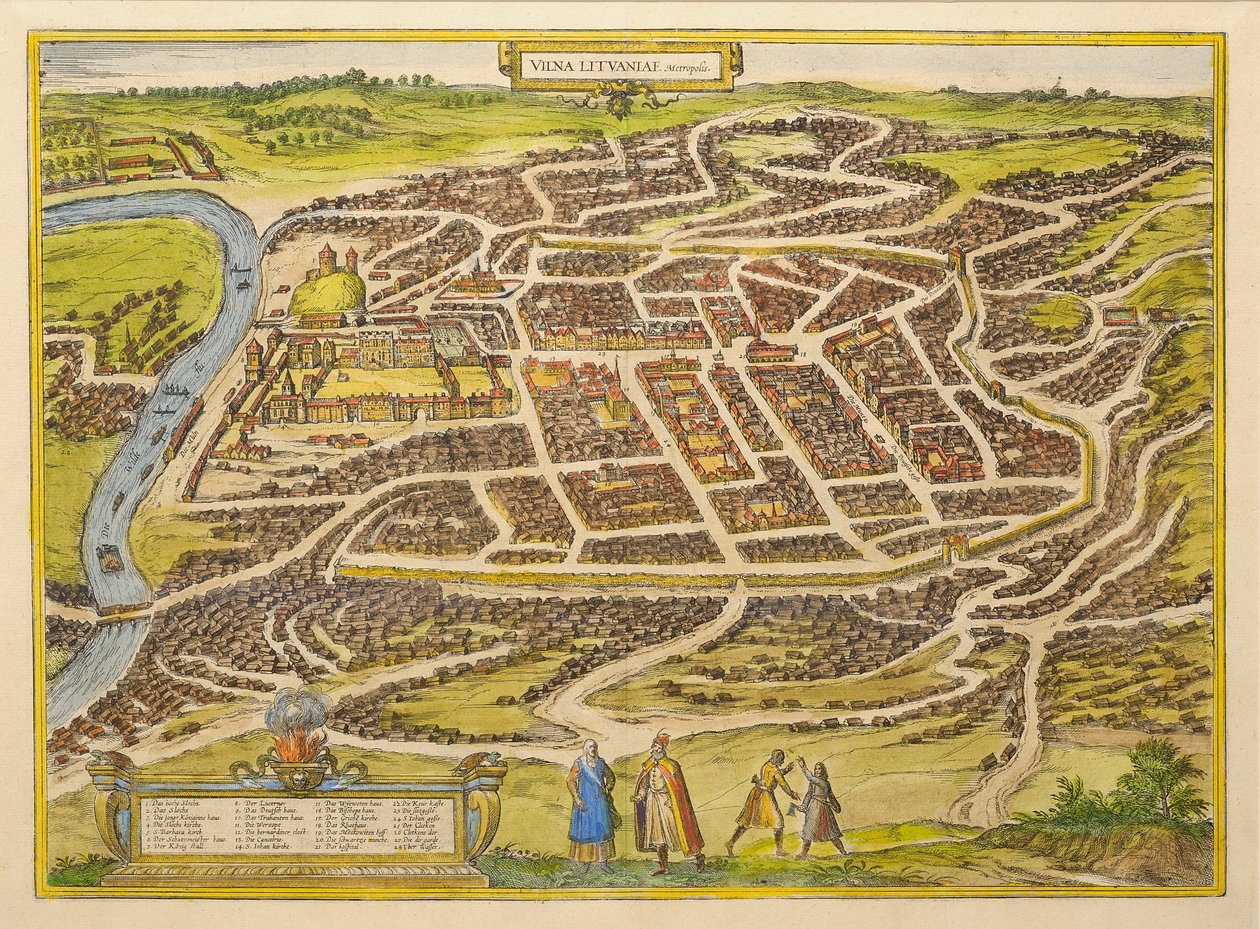 Vilnius a világ első színházából, Georg Brauntól, 1580-as évek alkotó: Frans Hogenberg