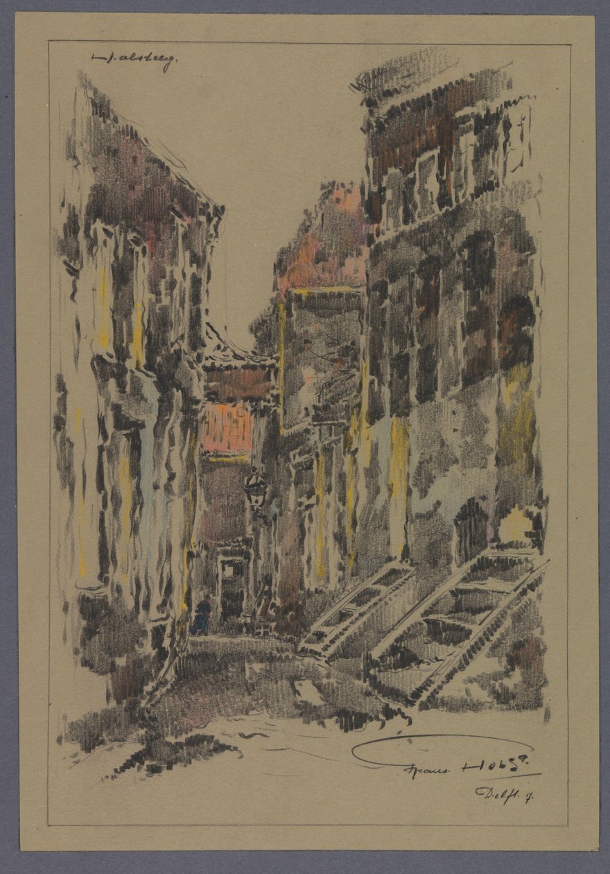 Halsteeg Delftben alkotó: Frans Holst (signed by artist)