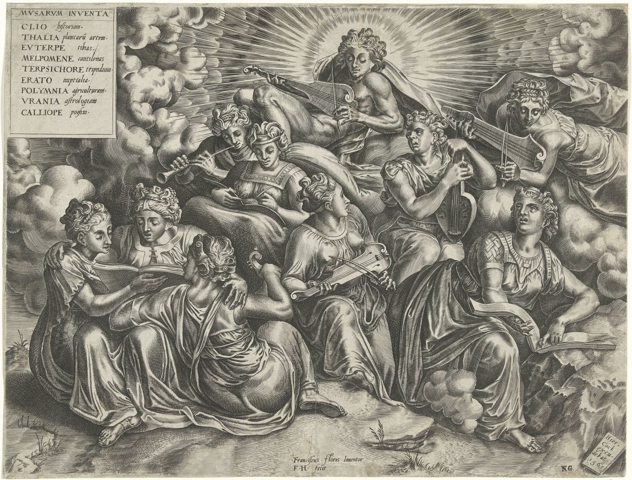 Apollo és a múzsák alkotó: Frans Huys