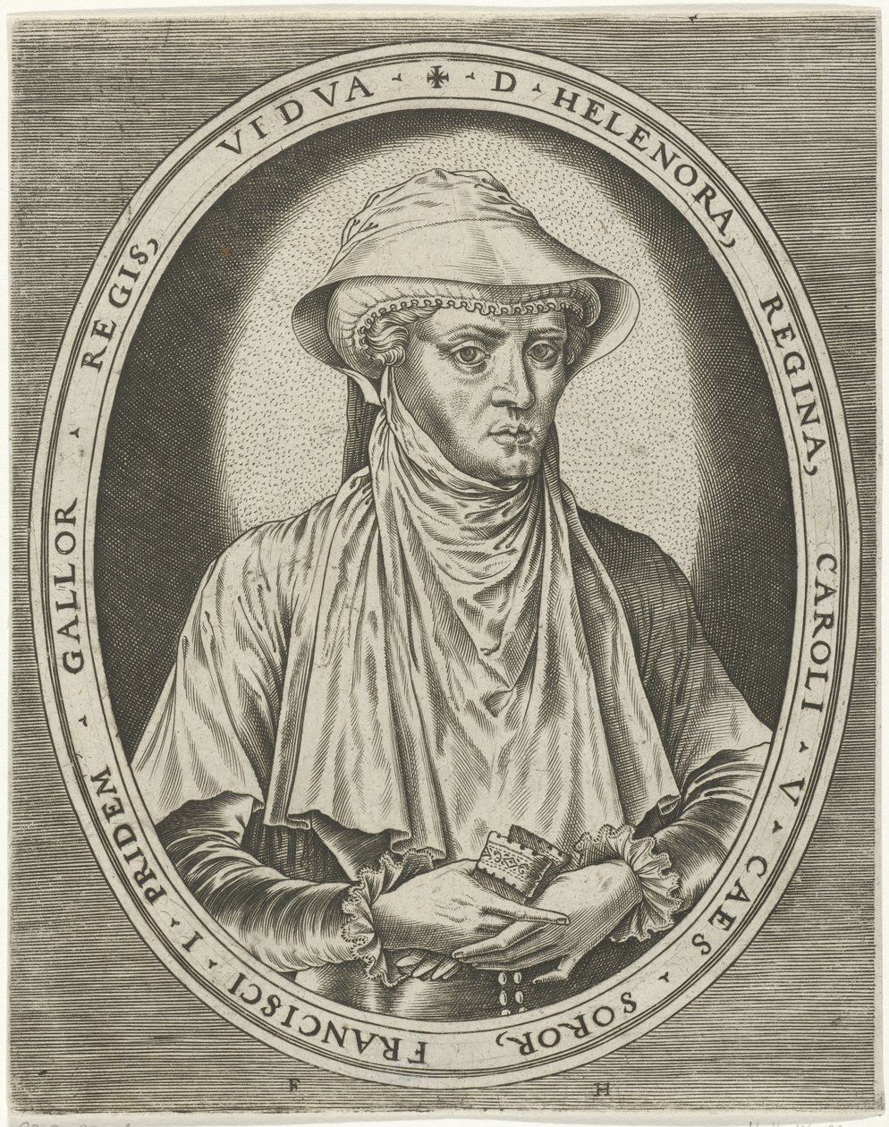 Habsburg Eleanor portréja Királyok, királynők, hercegek és hercegnők portréi (sorozat címe) alkotó: Frans Huys
