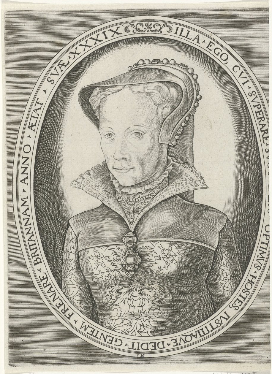 Mária portréja I Királyok, királynők, hercegek és hercegnők portréi (sorozat címe) alkotó: Frans Huys
