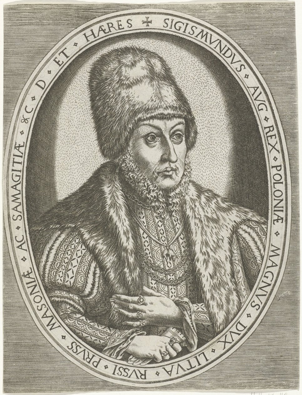 II. augusztus Zsigmond portréja Királyok, királynők, hercegek és hercegnők portréi (sorozat címe) alkotó: Frans Huys