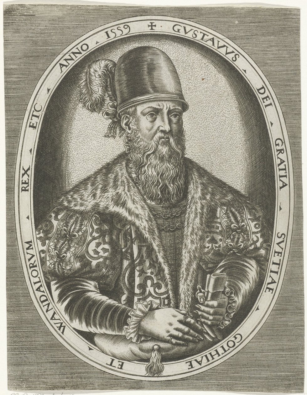 I. Gusztáv svéd király portréja Királyok, királynők, hercegek és hercegnők portréi (sorozat címe) alkotó: Frans Huys
