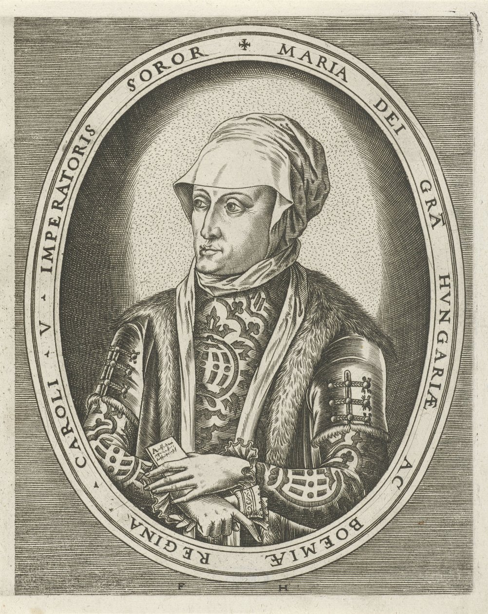 Mária magyar kormányzó arcképe Királyok, királynők, hercegek és hercegnők portréi (sorozat címe) alkotó: Frans Huys