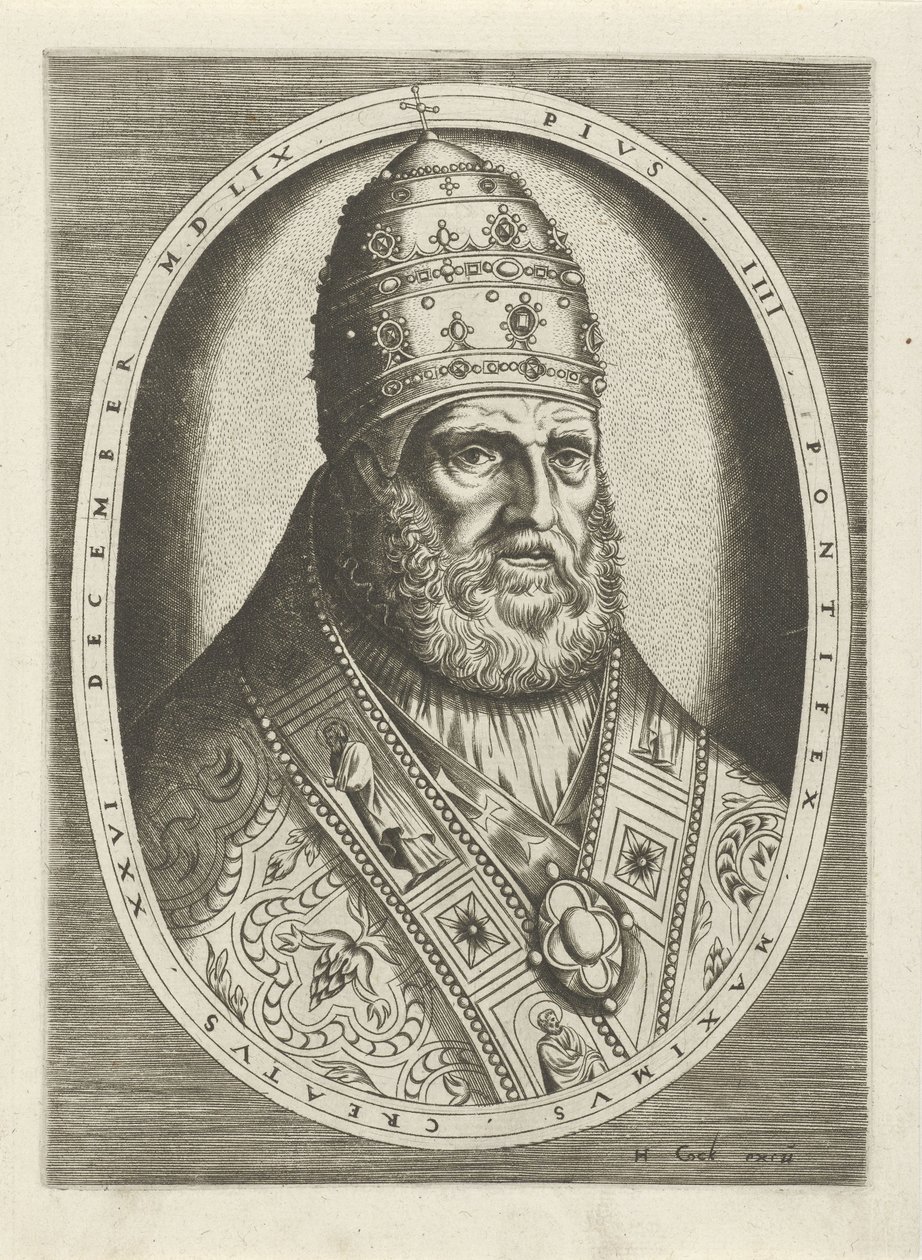 Pius pápa arcképe IV Királyok, királynők, hercegek és hercegnők portréi (sorozat címe) alkotó: Frans Huys