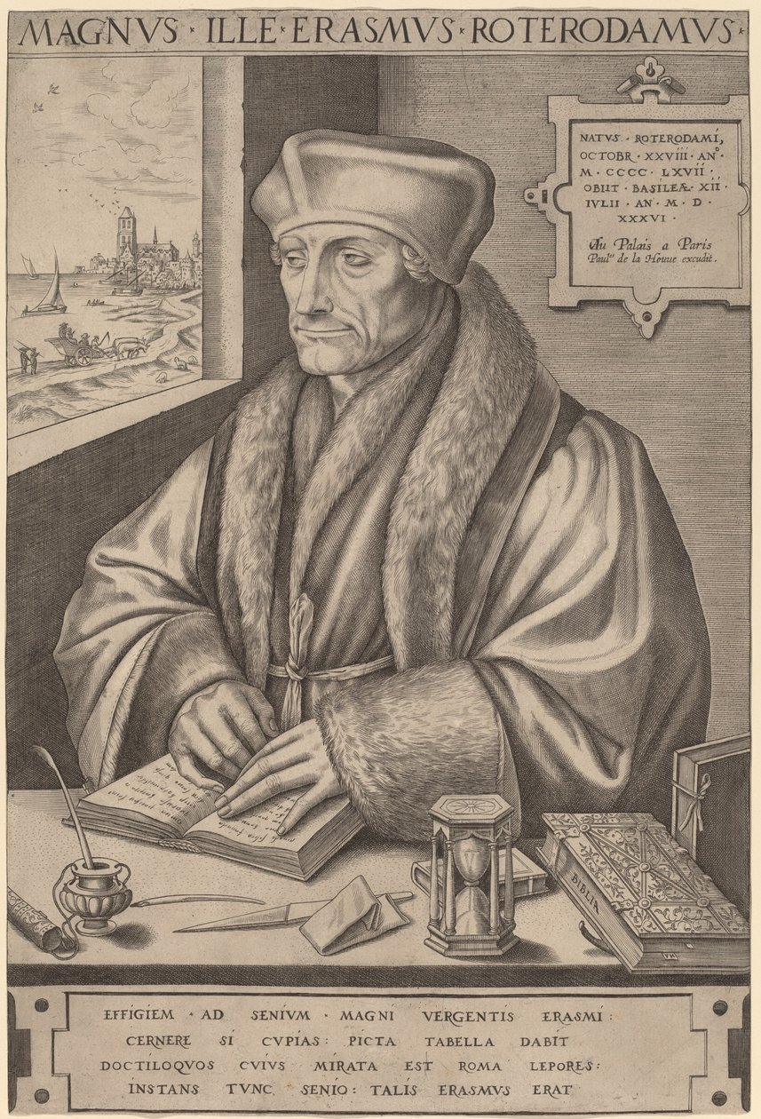 Rotterdami Erasmus alkotó: Frans Huys after Hans Holbein the Younger