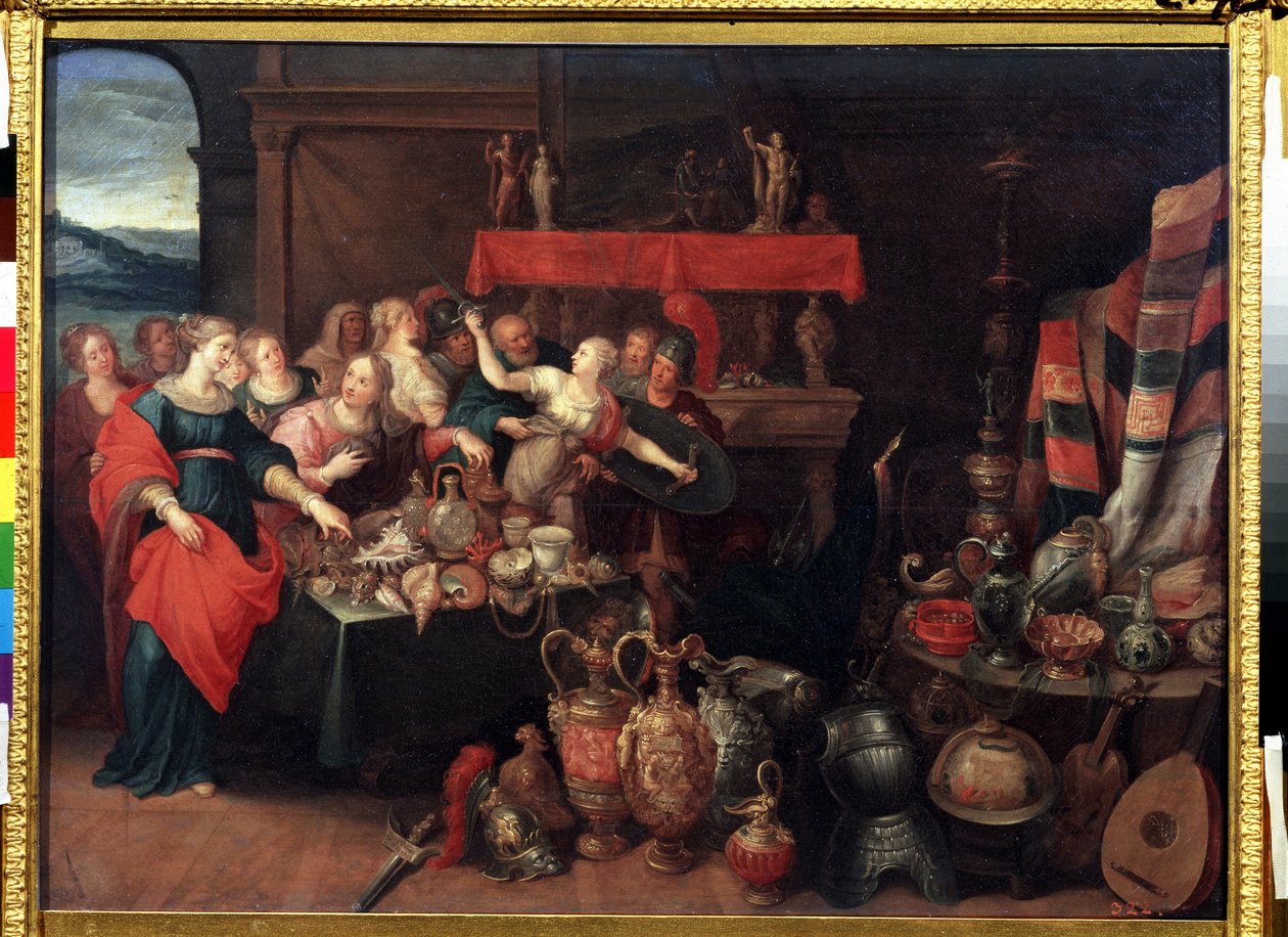 ""Achilles felismerte Ulysses Lycomede király lányai között" (Achilles felismerte) Franz (Frans) Francken II. (1581-1642) festménye 1640 körül Puskin Múzeum Moszkva alkotó: Frans II Francken