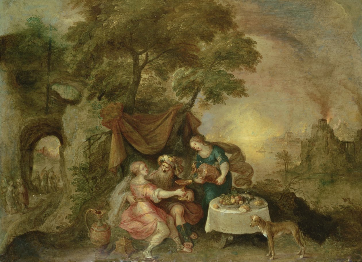 Lót és lányai alkotó: Frans II Francken