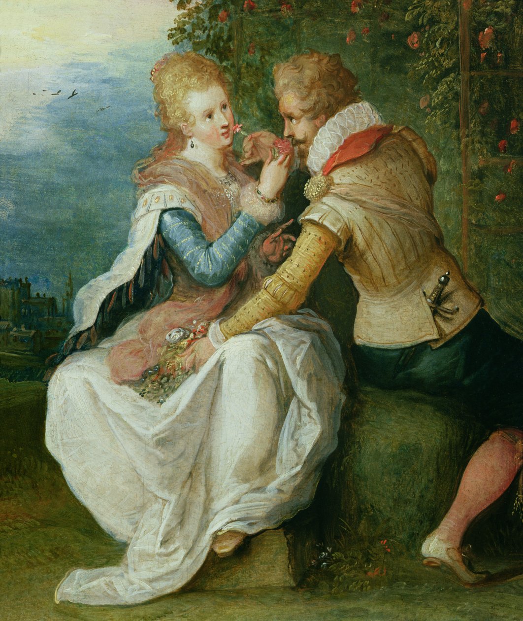 Két szerető egy kertben alkotó: Frans II Francken the Younger