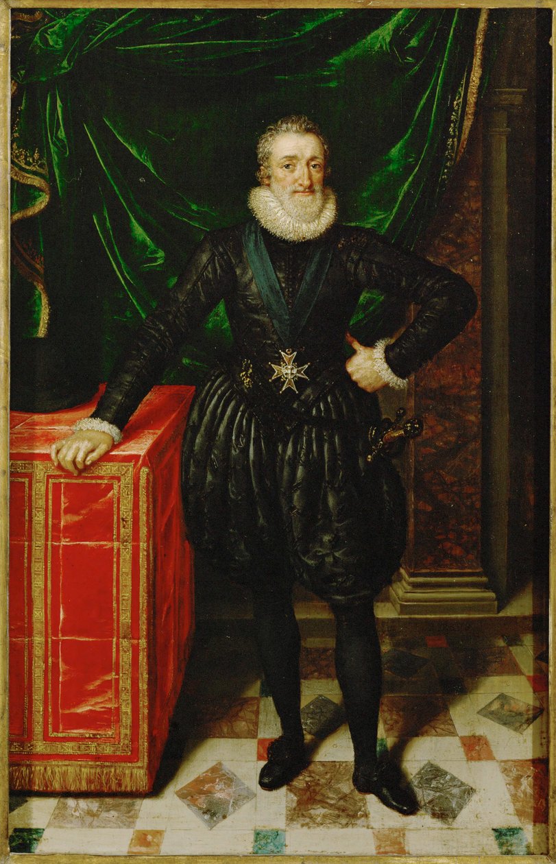 IV. Henrik, Franciaország királya, fekete udvari köntösben ... alkotó: Frans II Pourbus