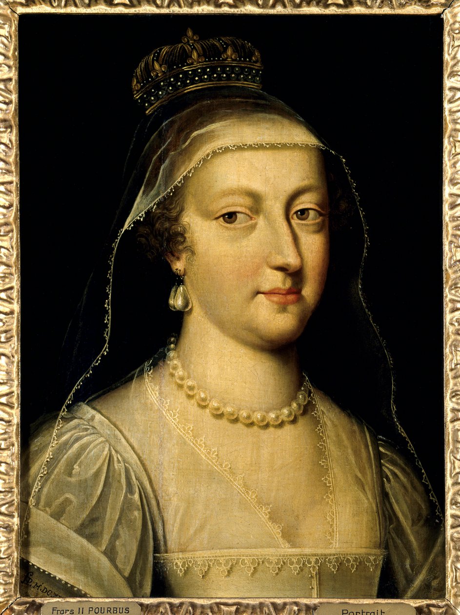 Osztrák Anna (1601-1666), francia királynő portréja. Frans Pourbus Le Jeune (Francois (Franz) Porbus) festménye alkotó: Frans II Pourbus