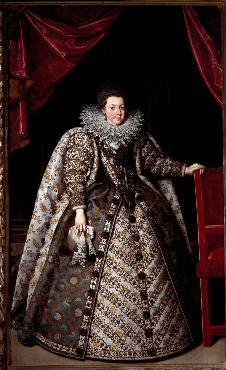 Franciaország Erzsébet portréja (Elisabeth de Bourbon) alkotó: Frans II Pourbus