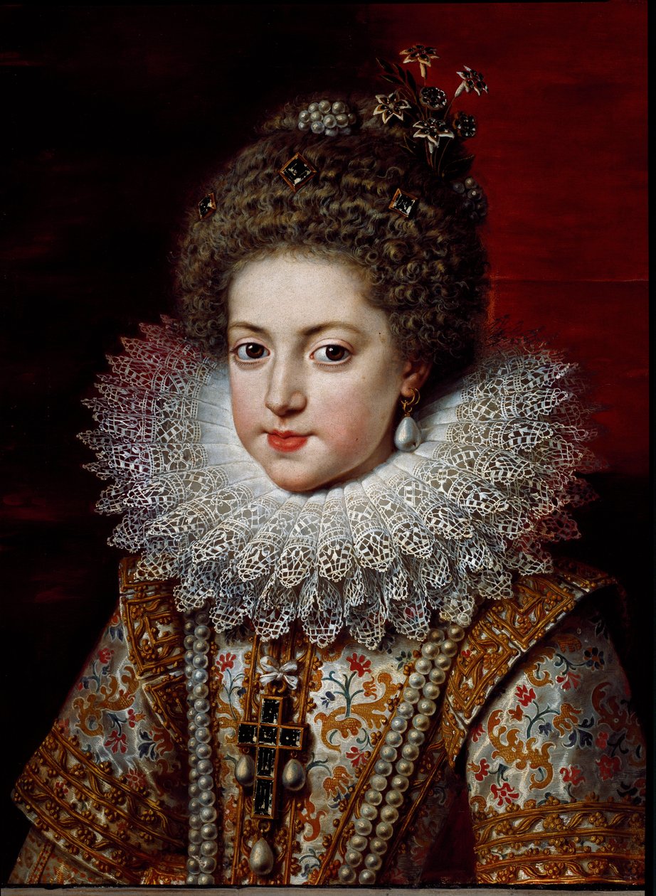 Francia Erzsébet portréja (Bourbon Erzsébet), 1611 körül (festmény) alkotó: Frans II Pourbus