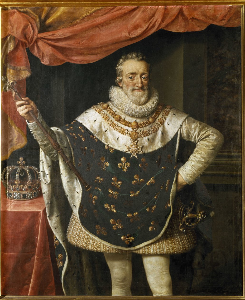 IV. Henrik francia király portréja. (Festés alkotó: Frans II Pourbus