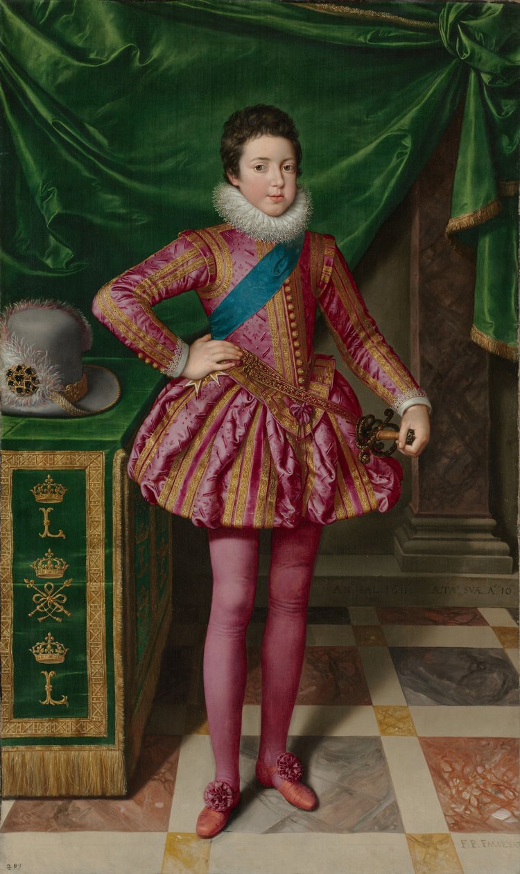 XIII. Lajos francia király portréja, 1611 alkotó: Frans II Pourbus