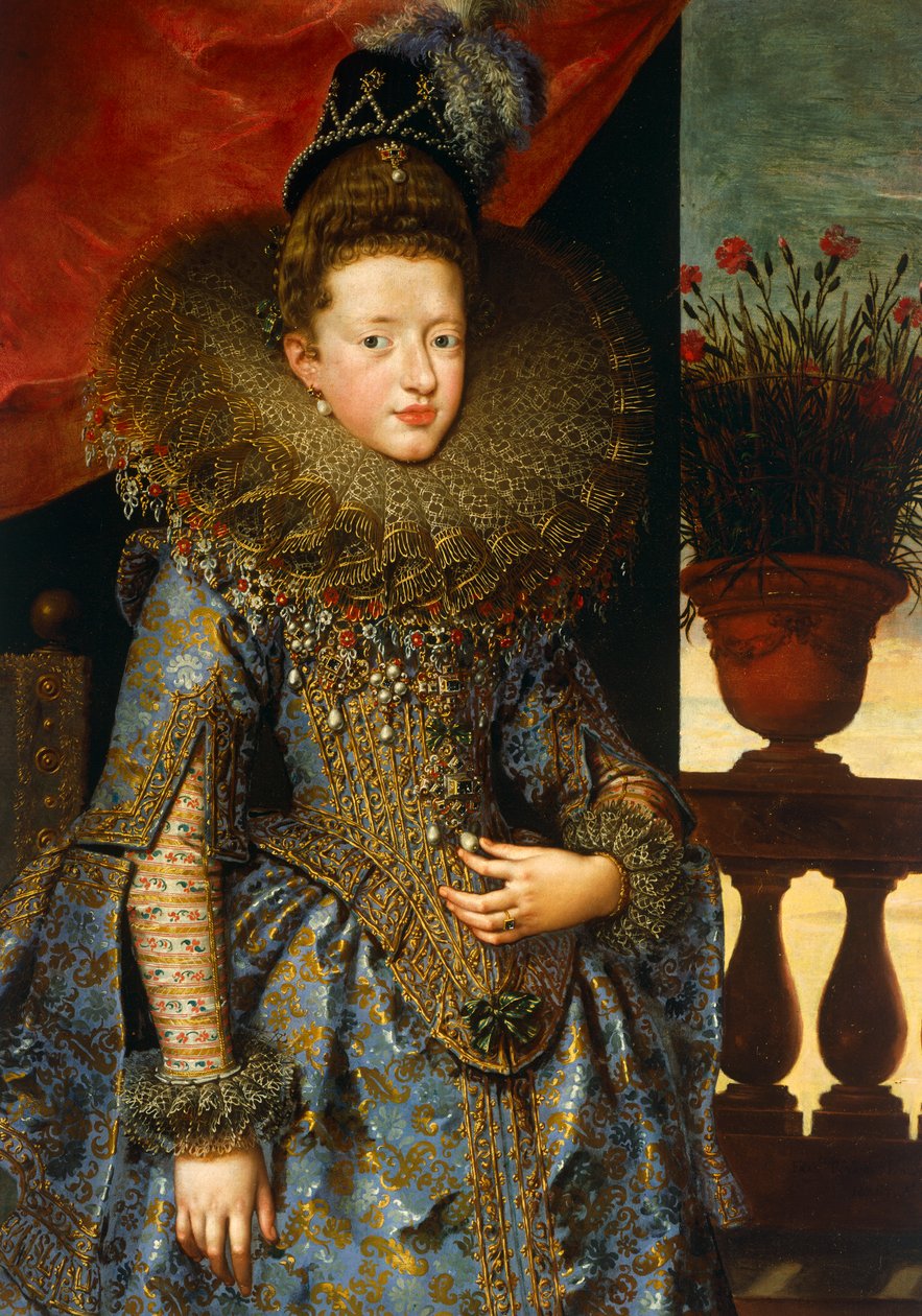 Savoyai Margherita portréja, Frans Pourbus, olaj, vászon alkotó: Frans II Pourbus