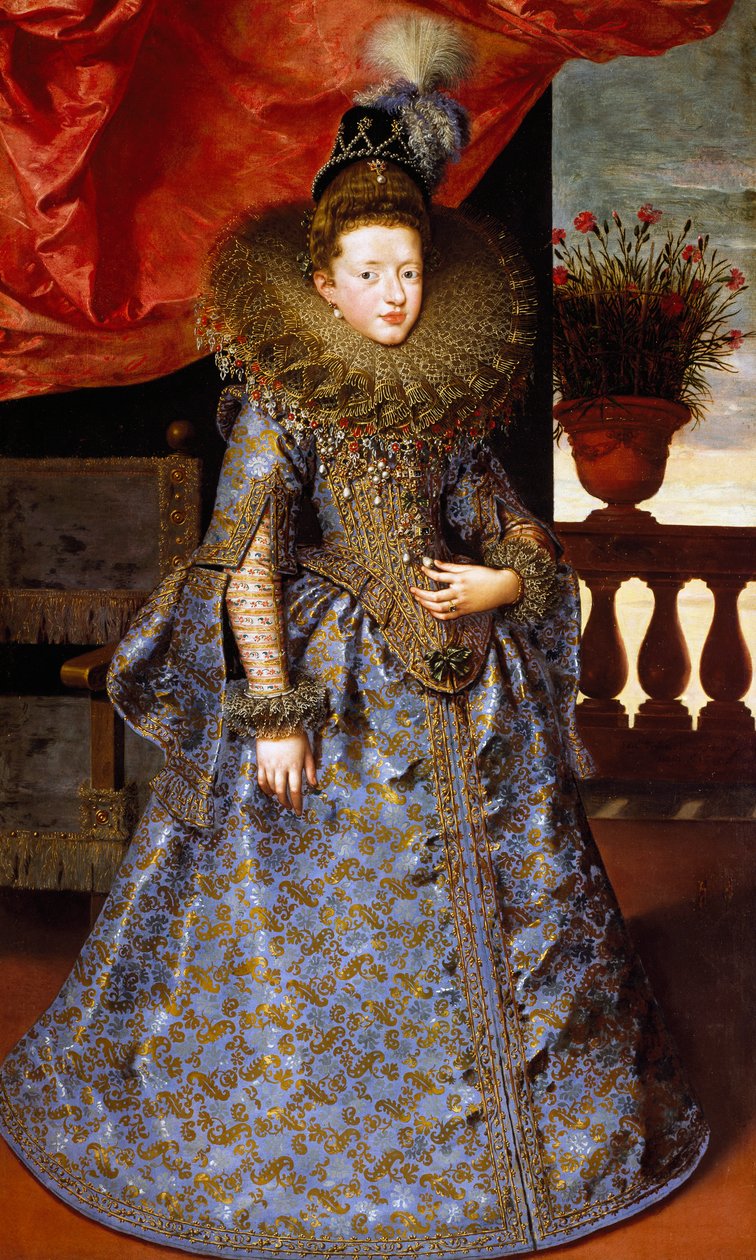 Savoyai Margherita portréja, ifjabb Frans Pourbus, olaj, vászon alkotó: Frans II Pourbus