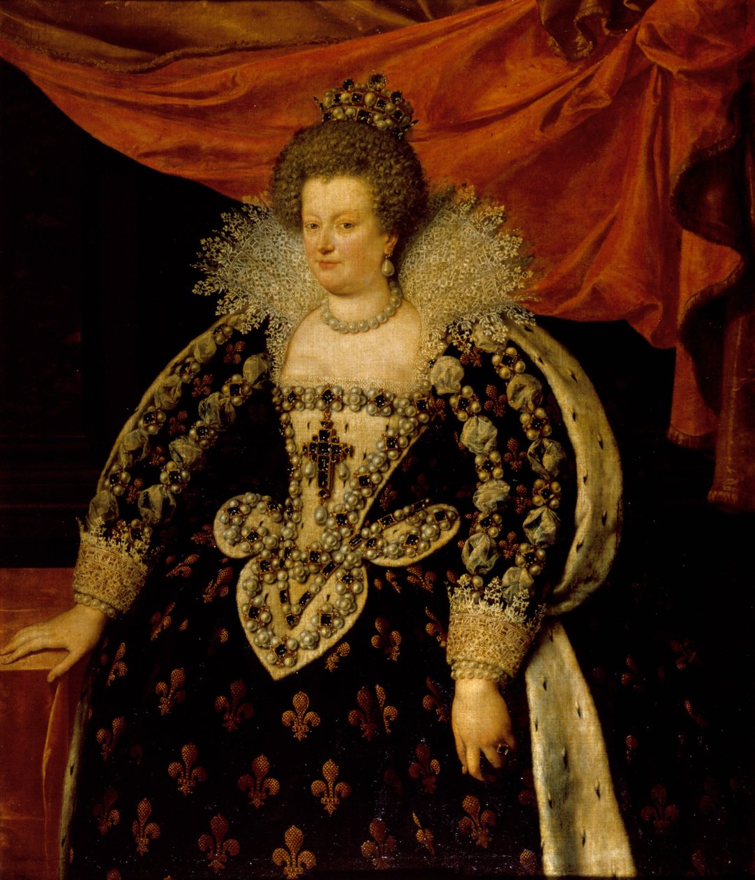 Marie de Medici (1573 - 1642) portréja, Frans Pourbus Le Jeune (Francois (Franz) Porbus) alkotó: Frans II Pourbus
