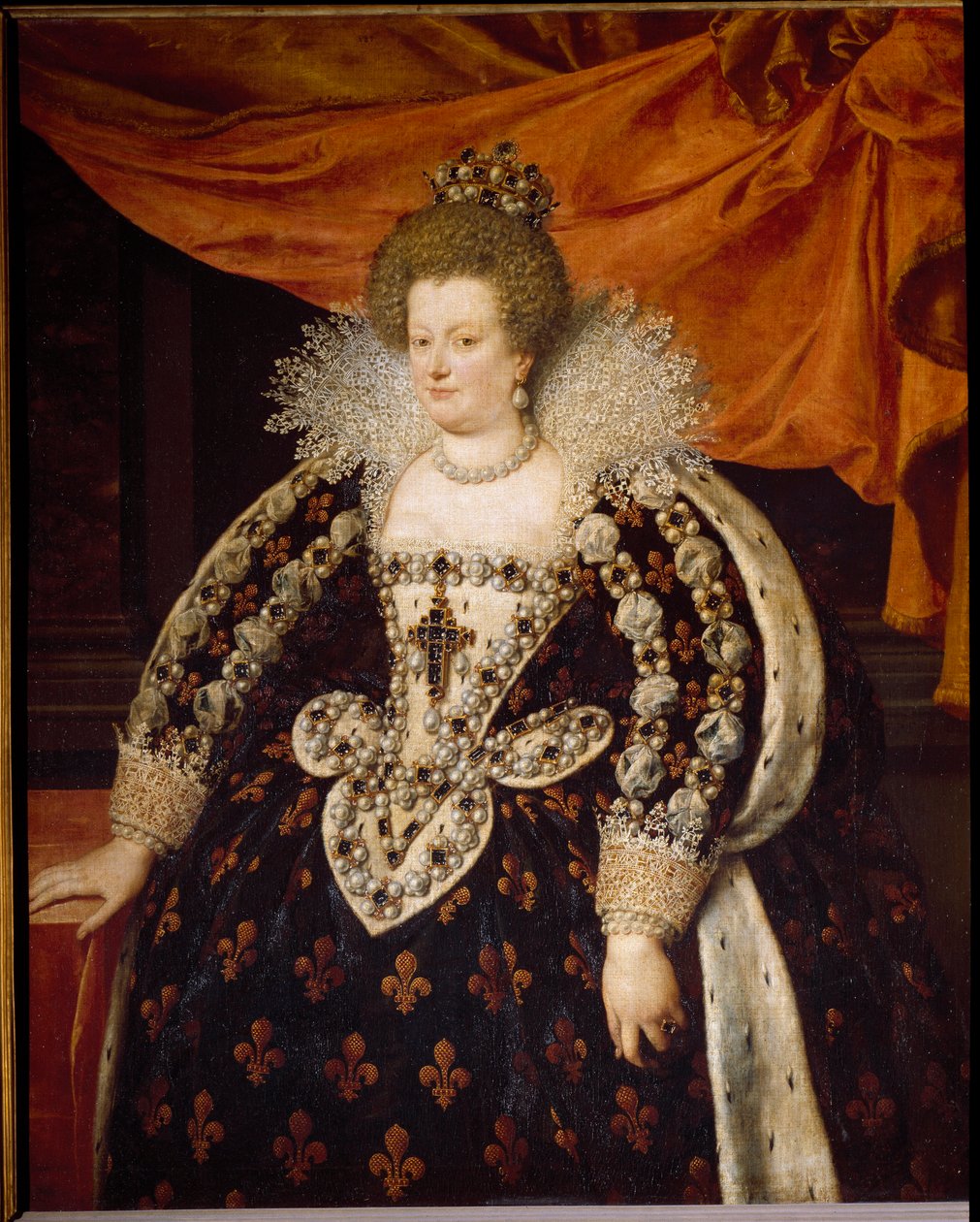 Marie de Medici (1573-1642), IV. Henrik feleségének és XIII. Lajos anyjának portréja Frans Pourbus Le Jeune (Francois (Franz) Porbus) festménye alkotó: Frans II Pourbus