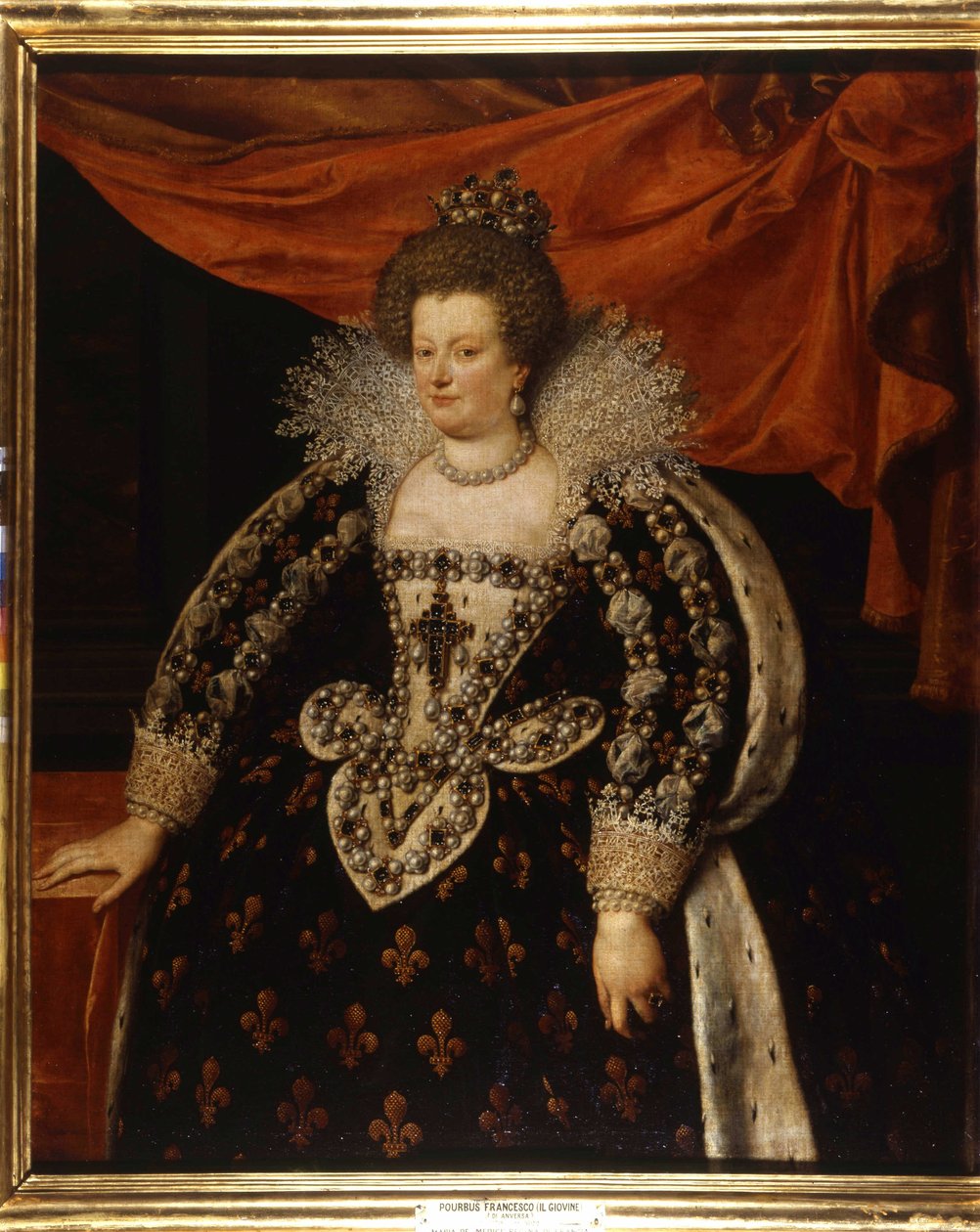 Medici Mária (1573 - 1642), IV. Henrik felesége és XIII. Lajos anyja portréja. Frans Pourbus Le Jeune (Francois (Franz) Porbus) festménye alkotó: Frans II Pourbus