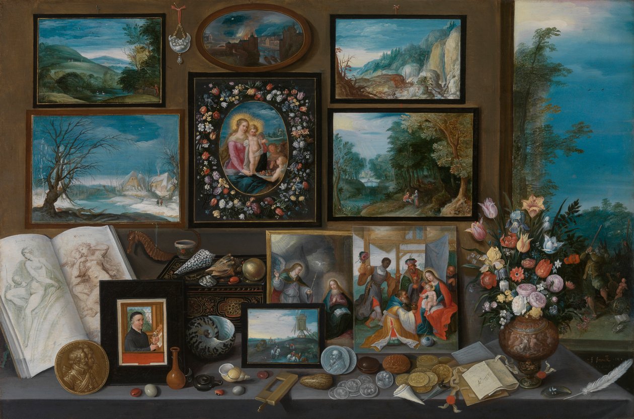 A kollekció (olaj a panelen) alkotó: Frans II the Younger Francken