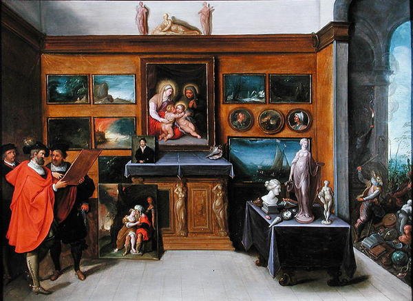 Belső festménygyűjteménnyel (olaj, panel) alkotó: Frans II the Younger Francken
