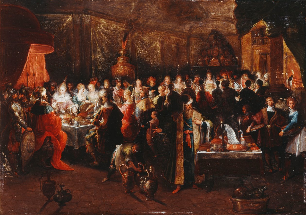 Belsazár ünnepe, 1610 körül alkotó: Frans II the Younger Francken