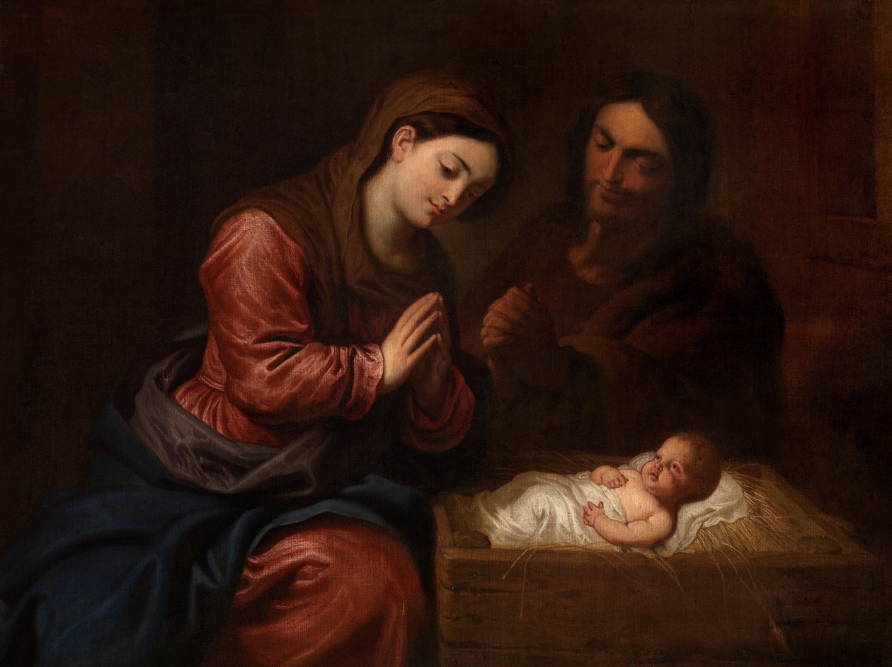 Krisztus születése (olaj, vászon) alkotó: Frans II the Younger Francken