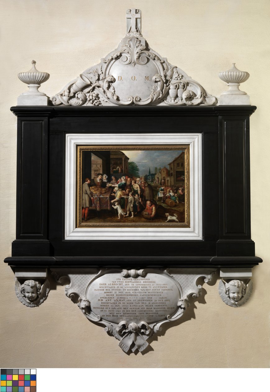Az irgalmasság hét műve (olaj, tábla) alkotó: Frans II the Younger Francken