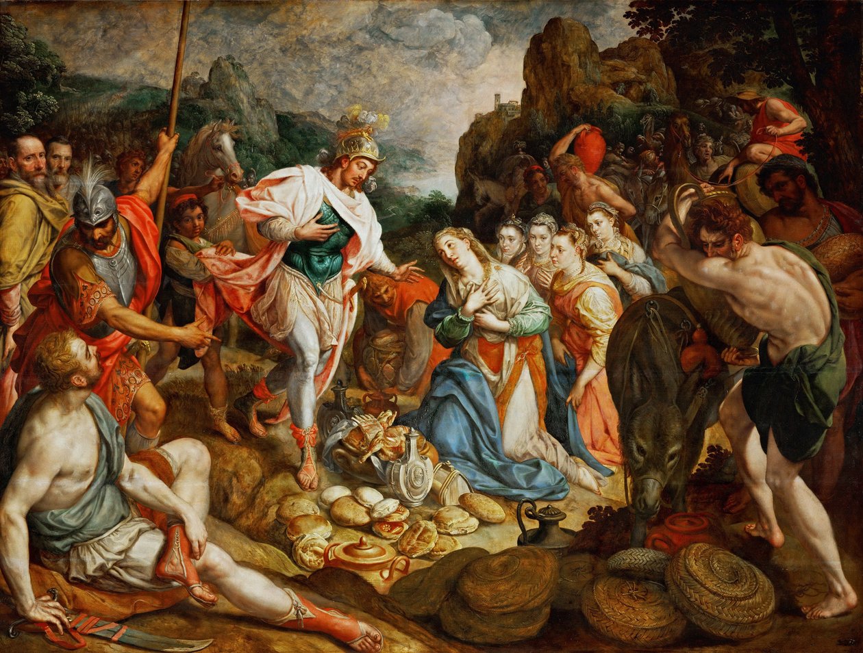 David és Abigail – David és Abigail, Pourbus, Frans, the Elder (1546-1581). Olaj, fa, kb. 1575. Mérete : 158x208 cm. Művészettörténeti Múzeum, Vienne alkotó: Frans I Pourbus
