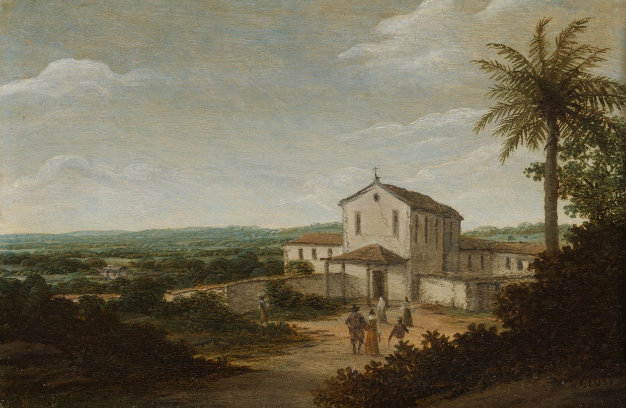Templom épület Brazíliában Egy holland gyarmatosító háza Brazíliában alkotó: Frans Post