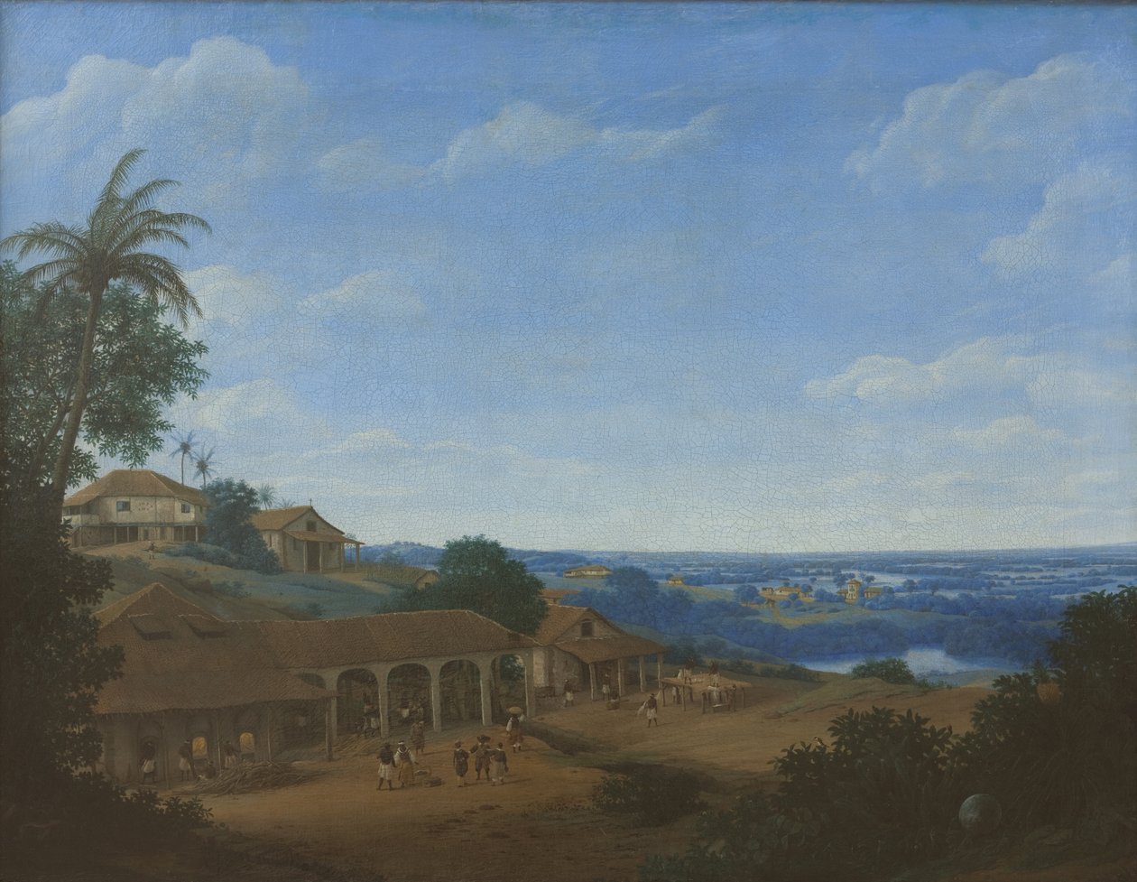 Táj Brazíliában cukorültetvényekkel, 1660. alkotó: Frans Jansz. Post