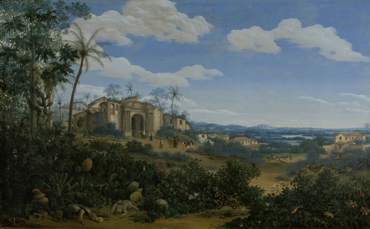Kilátás Olinda, Brazília alkotó: Frans Post