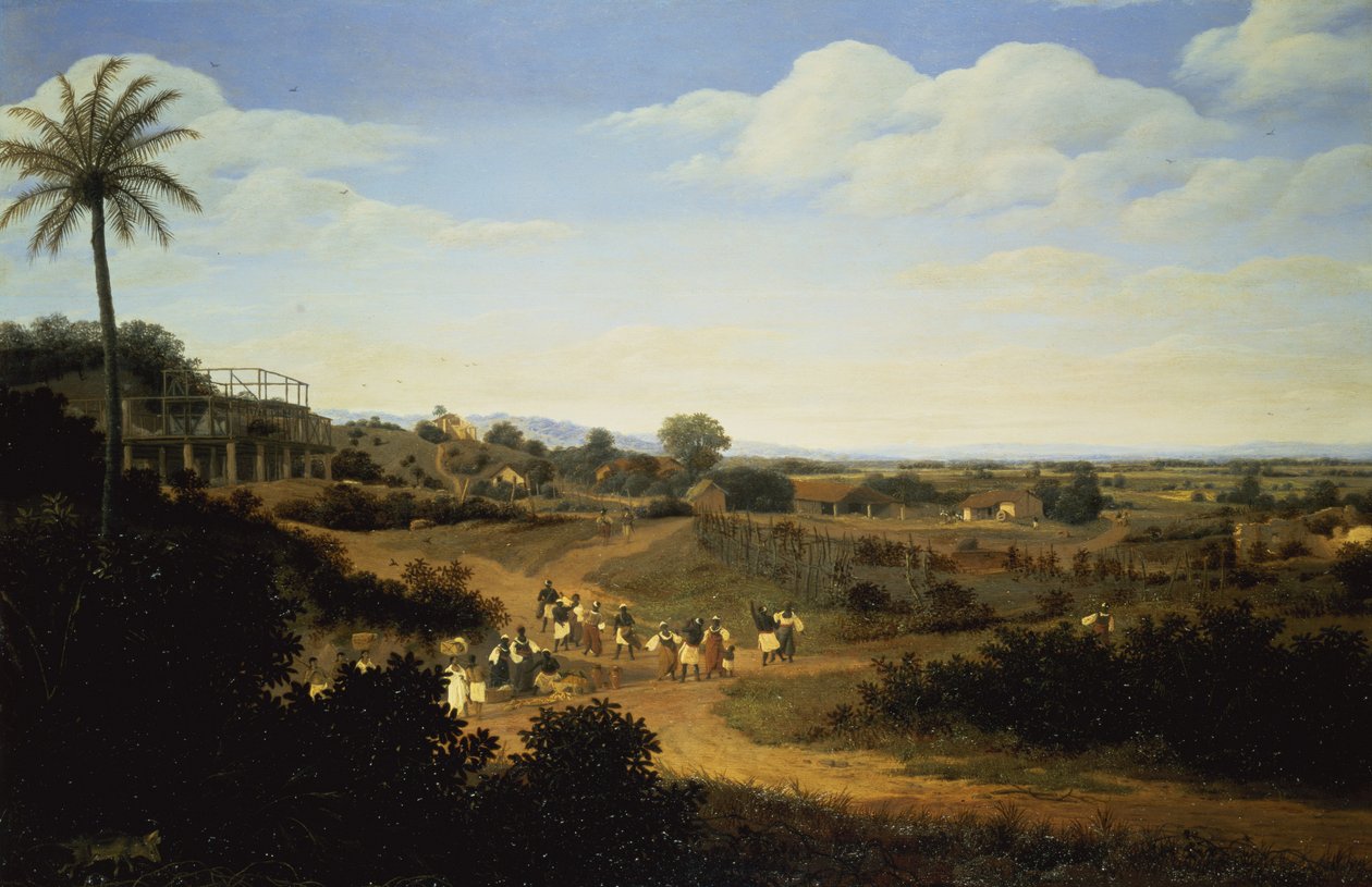 Panoráma kilátás Brazíliában (61466 pár) alkotó: Frans Post