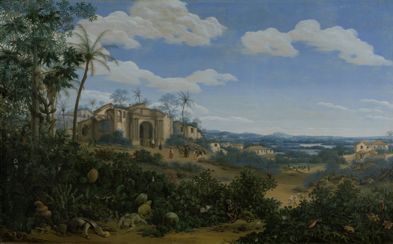 Olinda kilátása, Brazília, 1662 alkotó: Frans Post