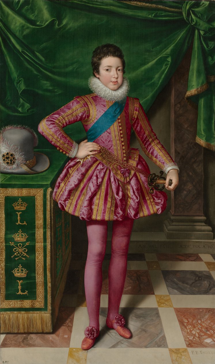 XIII. Lajos francia király portréja, 1611. alkotó: Frans Pourbus