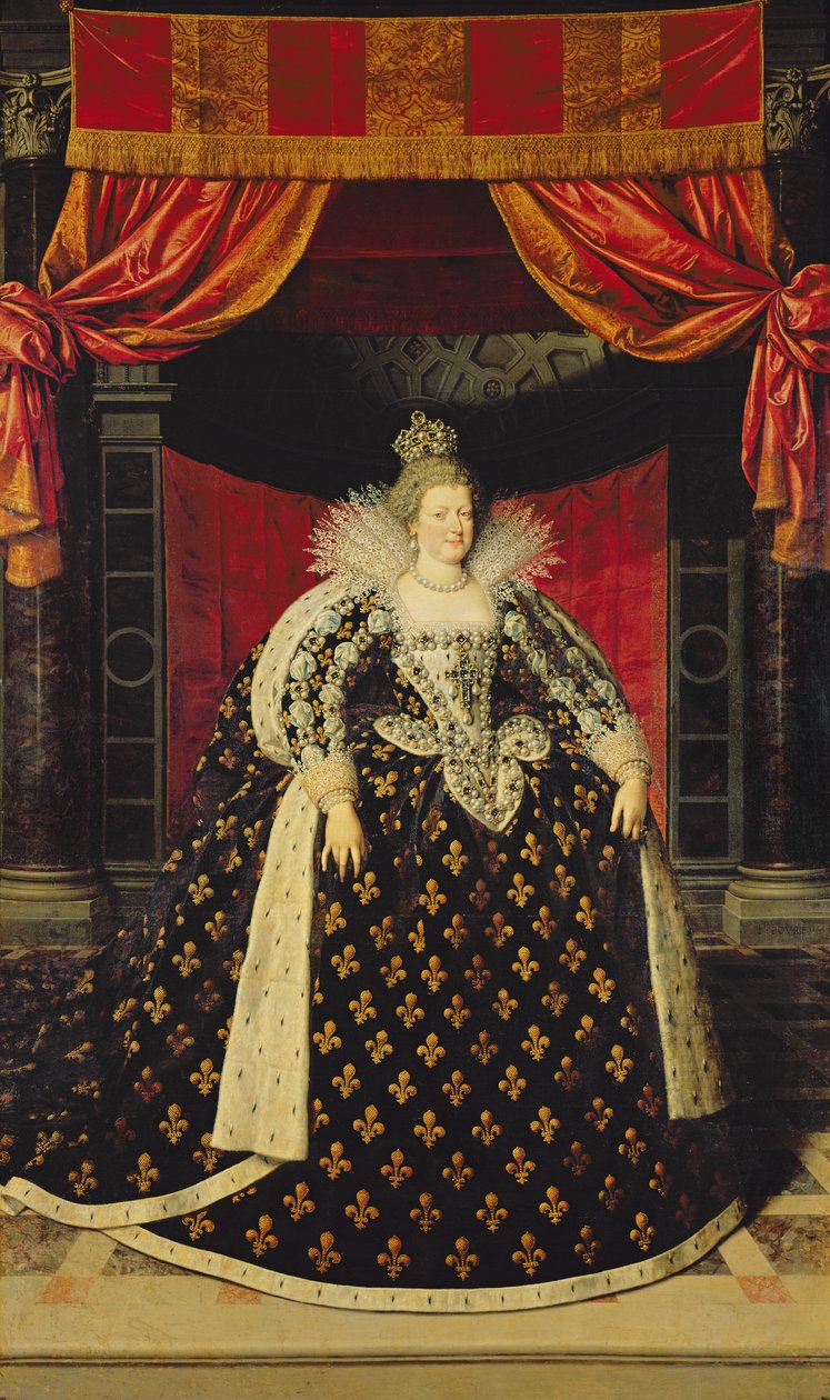 Marie de Medici (1573-1642) koronázási köntösben, 1610 körül alkotó: Frans Pourbus the Younger