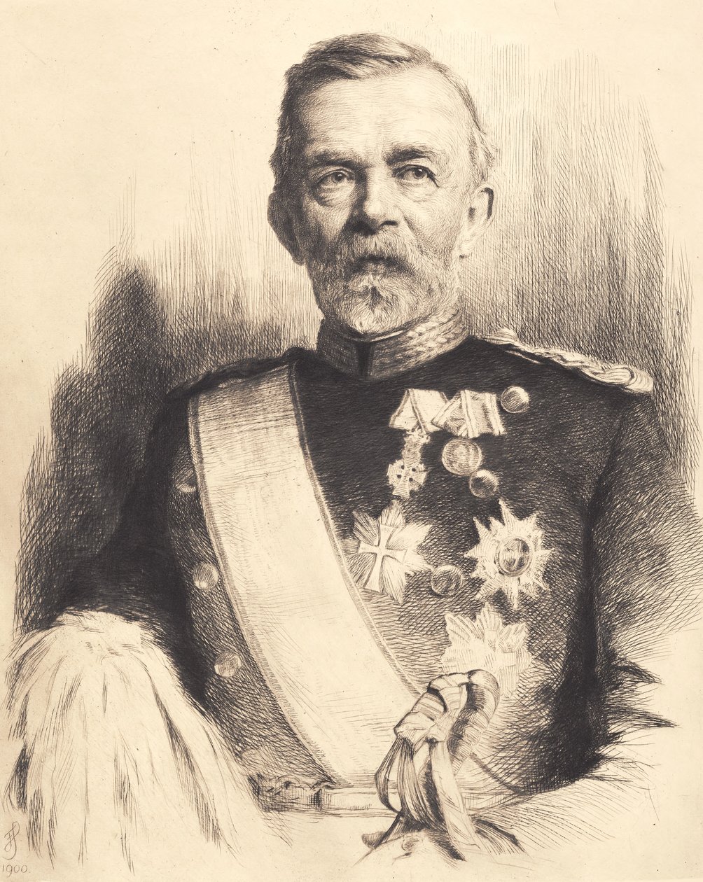 L. Koefoed vezérőrnagy portréja alkotó: Frans Schwartz