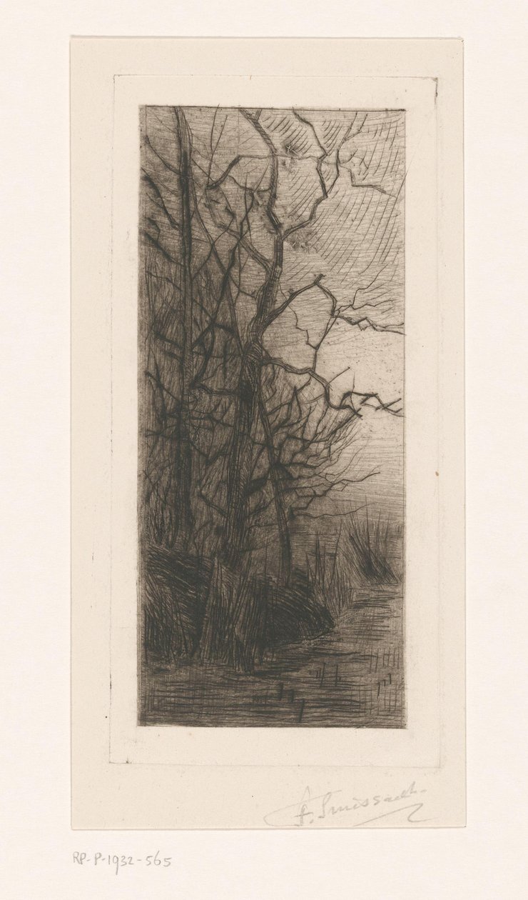 Fák a víz mellett alkotó: Frans Smissaert (signed by artist)